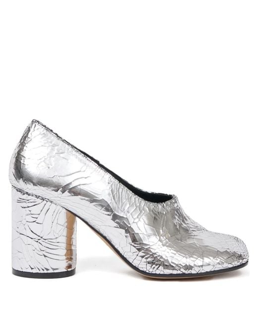 Maison Margiela White Tabi Broken Morror High Pumps