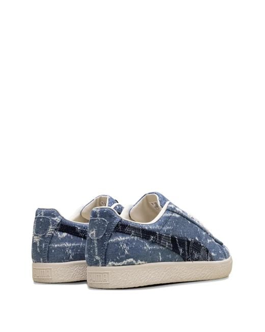 PUMA Blue Clyde "Faded Denim/Frosted Ivory" Sneakers for men