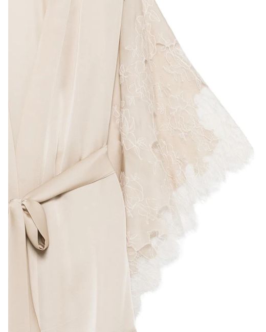 Carine Gilson White Silk Dressing Gown