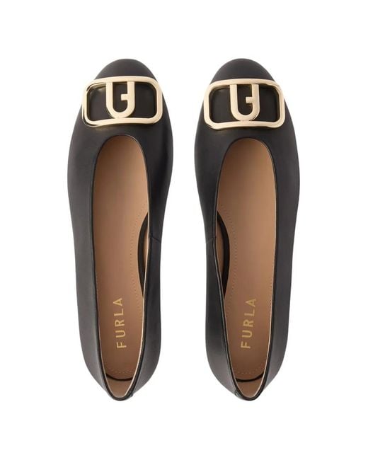 Furla Black Amelie Ballerinas