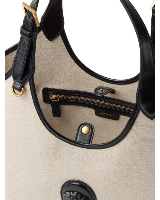 Versace Natural Grand Sac Cabas Rivière En Toile