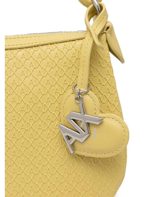 ARMANI EXCHANGE Metallic Mini Sac Porté Épaule À Motif Monogrammé Embossé