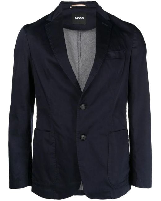 Boss Boss V-neck Classic Blazer Dark Blue for men