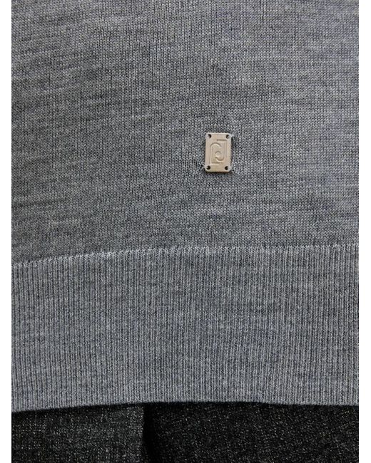 Liu Jo Gray Crew-Neck Sweater for men