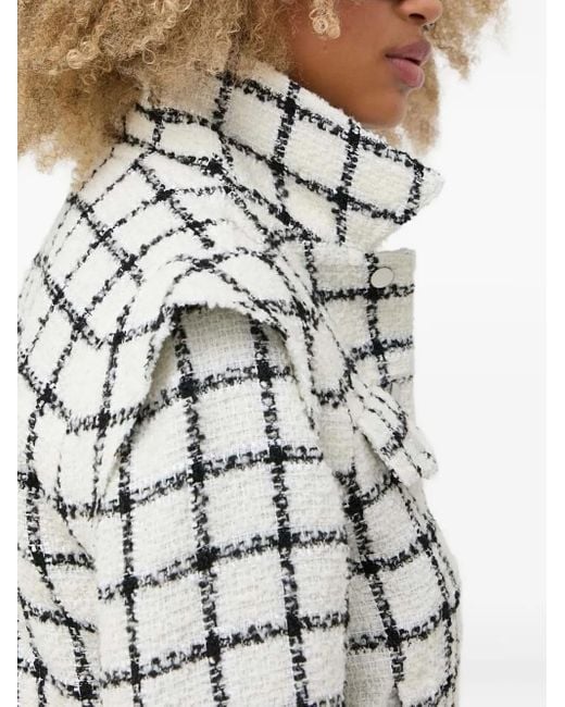 Notes Du Nord White Checked Tweed Jacket