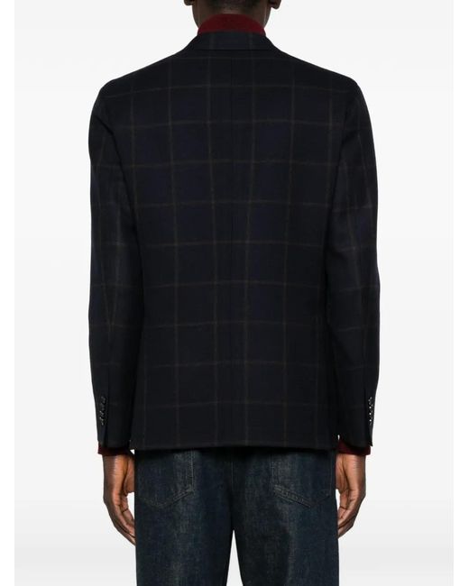 Latorre Black Check-Pattern Blazer for men