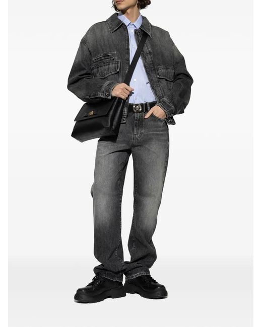 Versace Gray Pocket Zip Jacket for men