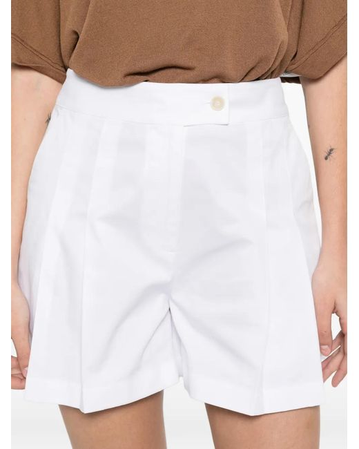 Fedeli White Egon Pleated Shorts