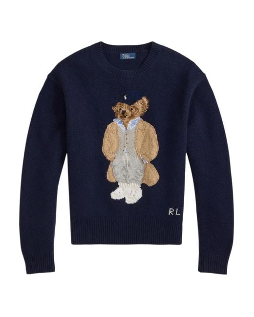 Maglione Girocollo Polo Bear di Polo Ralph Lauren in Blue