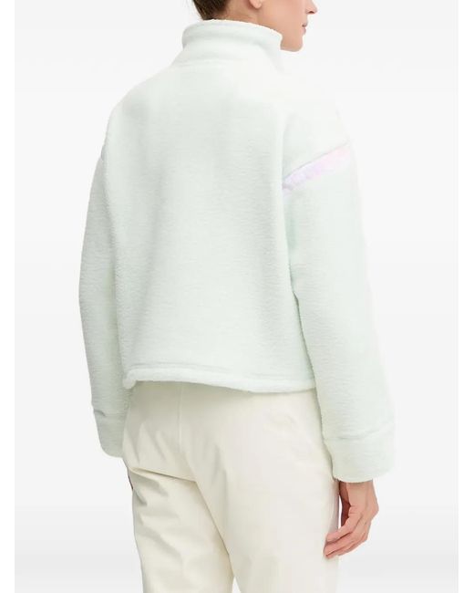 Helly Hansen White Zip-Neck Stripe Top