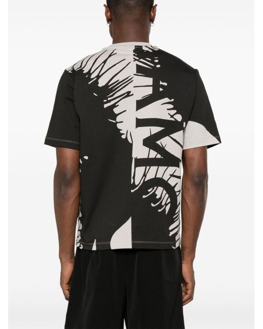 Ferragamo T-shirt Met Grafische Print in het Black voor heren