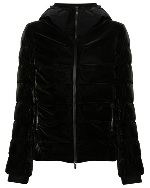 Moncler Black Ananke Hooded Puffer Jacket