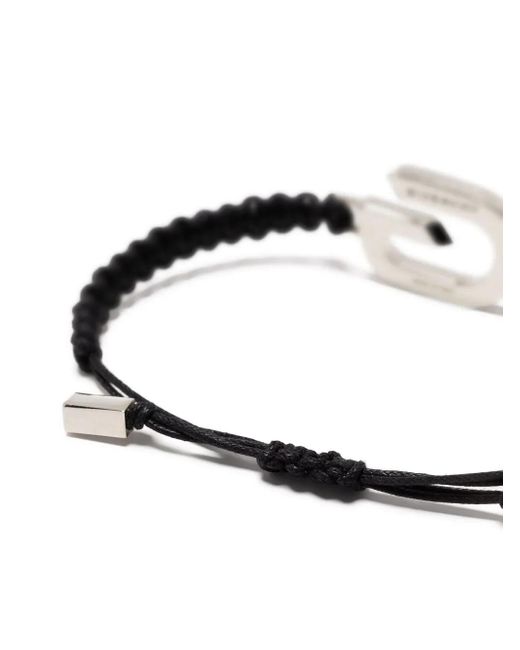Givenchy White Logo-Lettering Bracelet