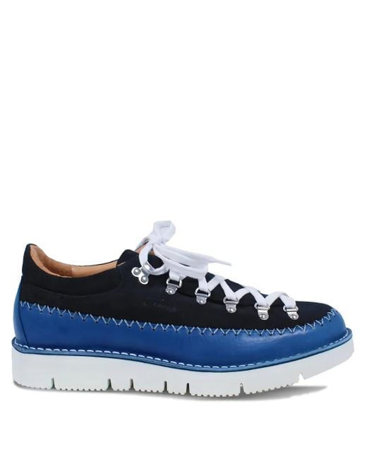 Fracap Blue Indian Lace-Up Low-Top Boots for men