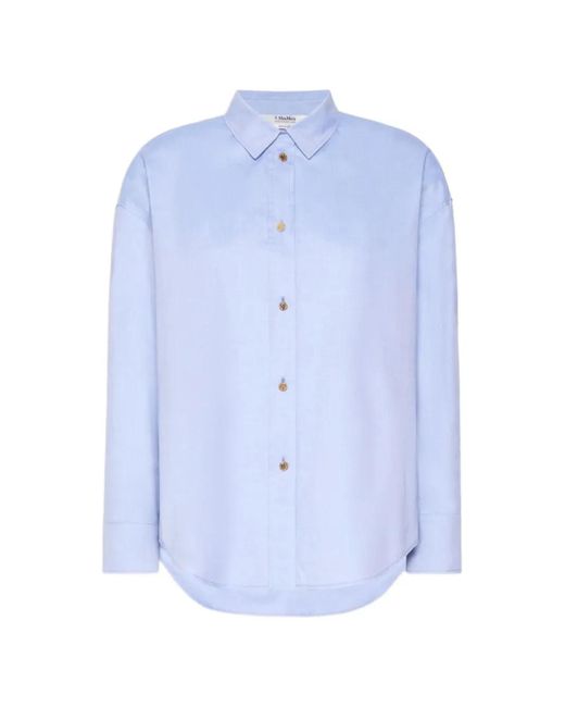 Max Mara Blue Washed Oxford Shirt