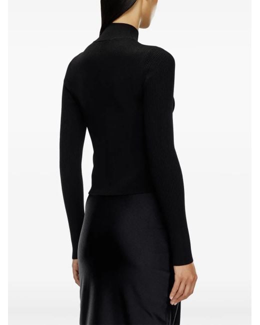 DIESEL Black M-Valari-Tn Rib-Knit Top