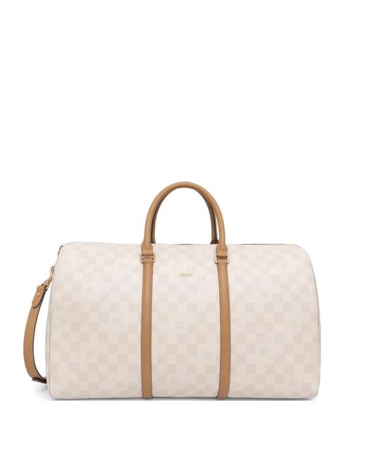 Joop! Natural Check-Pattern Top-Handle Luggage