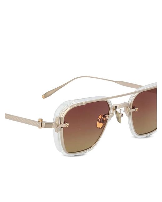 Akoni Metallic Lunettes De Soleil Sans Monture Jura À Monture Carrée