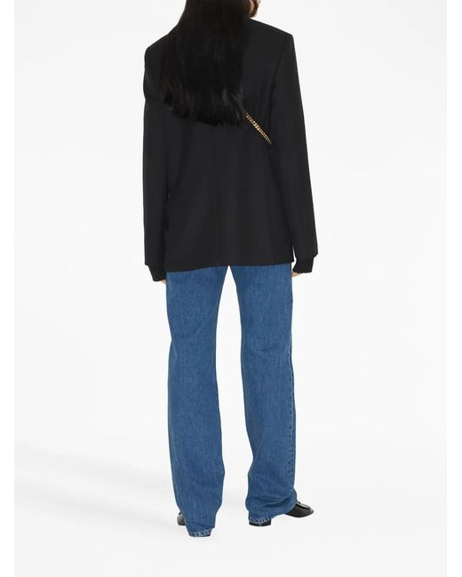 Burberry Blue High-Waisted Straight-Leg Cotton Jeans