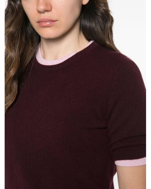 Bompard Red Short-Sleeve Crew-Neck Jumper