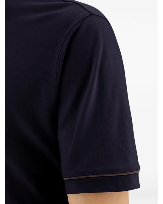 Herno Blue Wool Polo Shirt for men