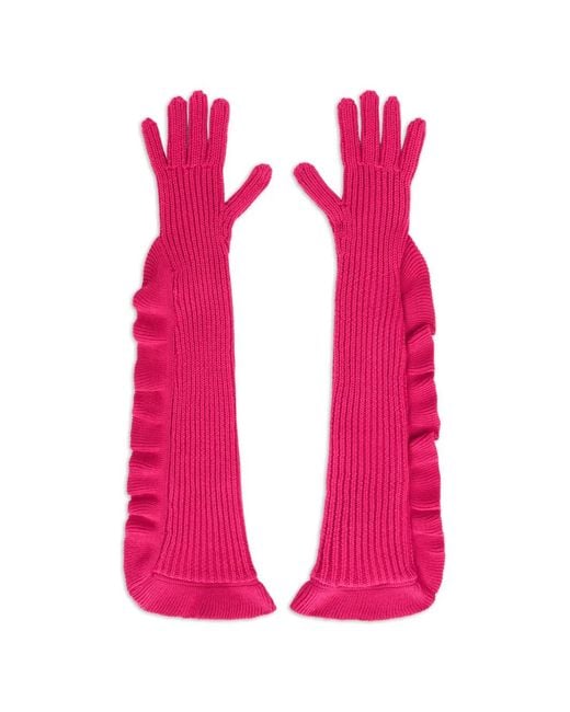Red(v) Pink Ruffled Gloves