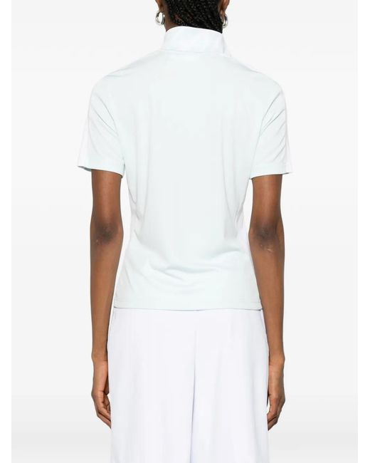 J.Lindeberg White Button Panelled Polo Top