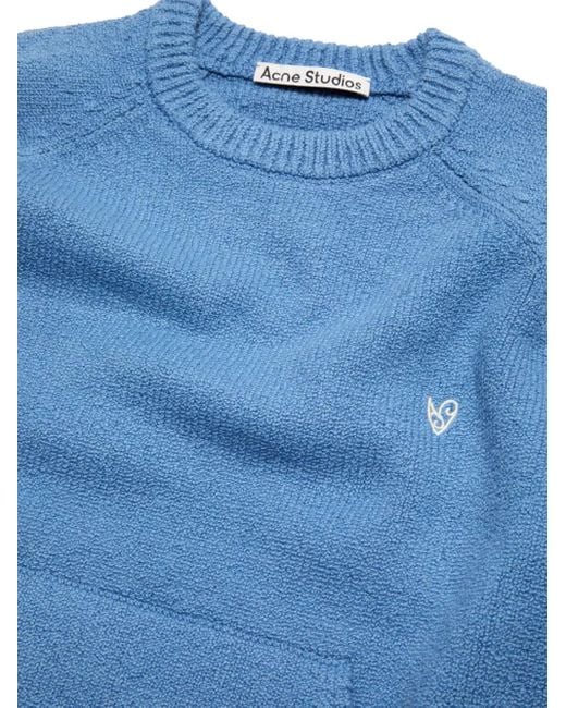 メンズ Acne ポケットディテール クロップドセーター Blue