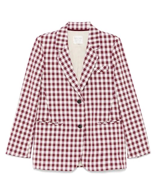 Forte Forte Red Gingham-Check Blazer