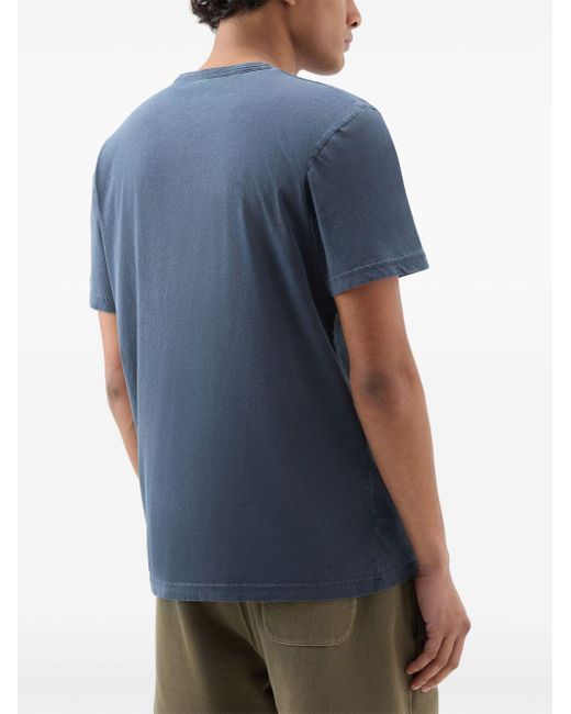 Woolrich T-Shirt mit Logo-Print in Blue für Herren