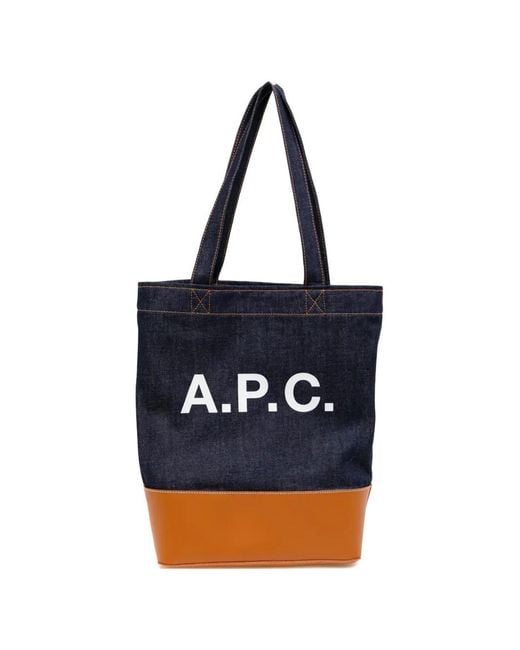 A.P.C. Blue Axel Tote Bag