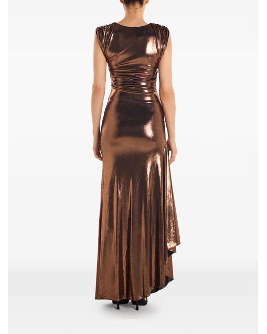 POST MERIDIEM Brown Asymmetric Dress