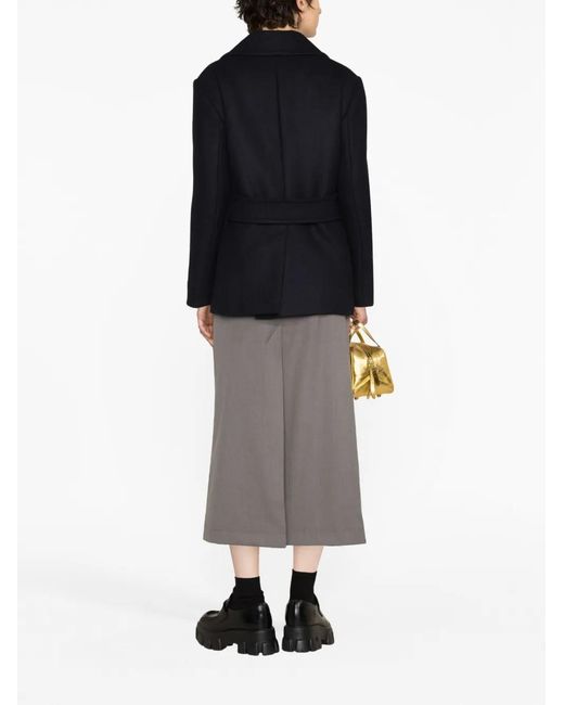 Prada Black Double-Breasted Wool Jacket