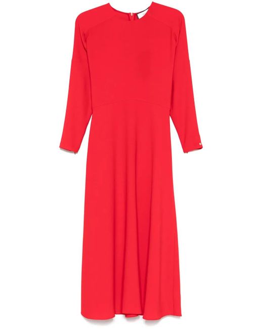 Nissa クレープ ドレス Red