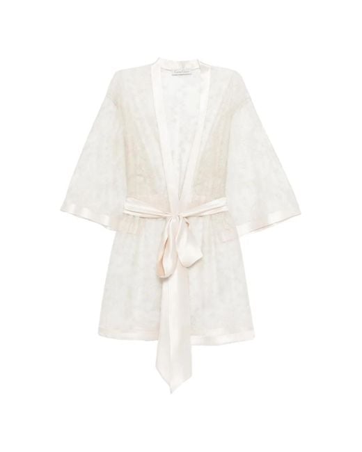 Carine Gilson White Lace Robe