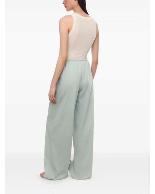 12 STOREEZ White Mica Mercerised Cotton Trousers