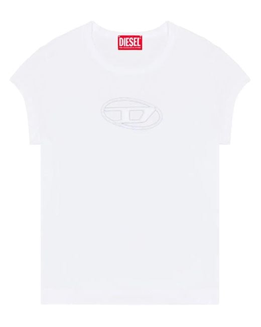 DIESEL T-angie T-shirt With Peekaboo Logo White | Lyst