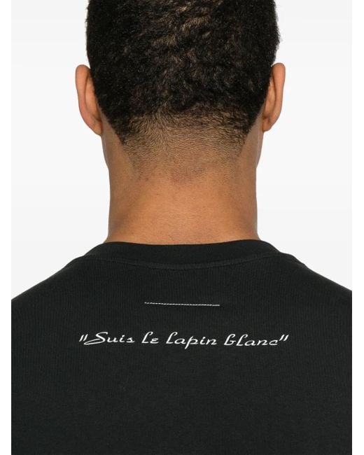 Camiseta con estampado gráfico MM6 by Maison Martin Margiela de hombre de color Black