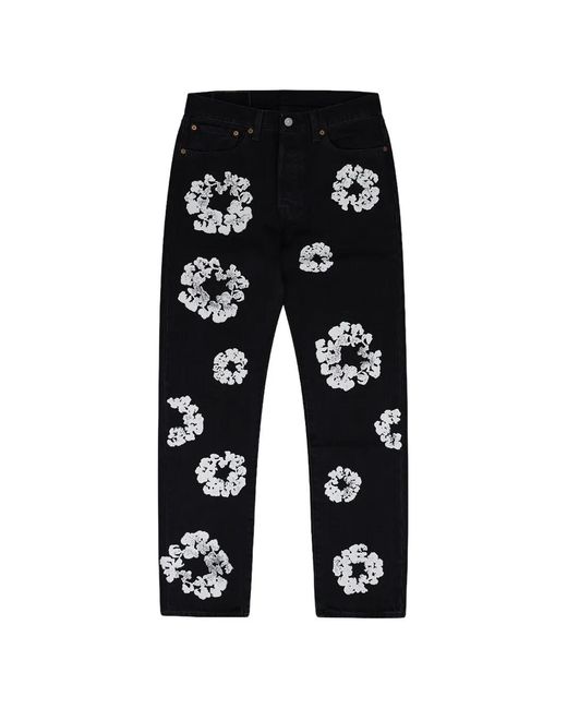 DENIM TEARS Black X Levi's Cotton Wreat Jeans for men