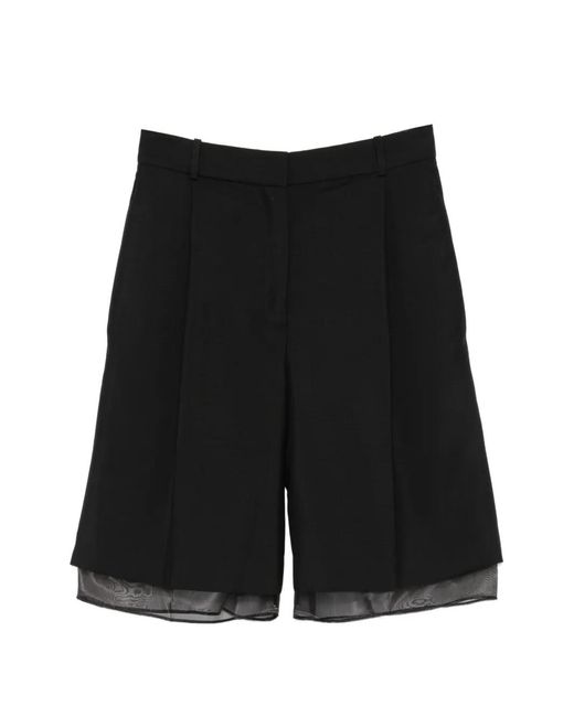 Rohe Black Organza Lined Shorts