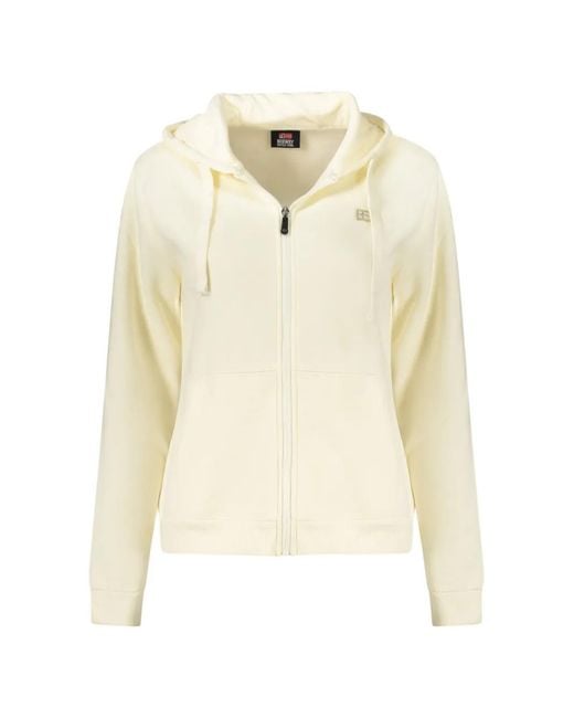Norway 1963 White Logo-Patch Zip-Up Hoodie