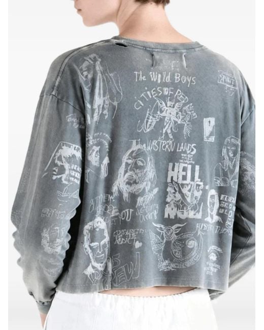 PALY Blue Bethlehem Graphic-Print Distressed T-Shirt
