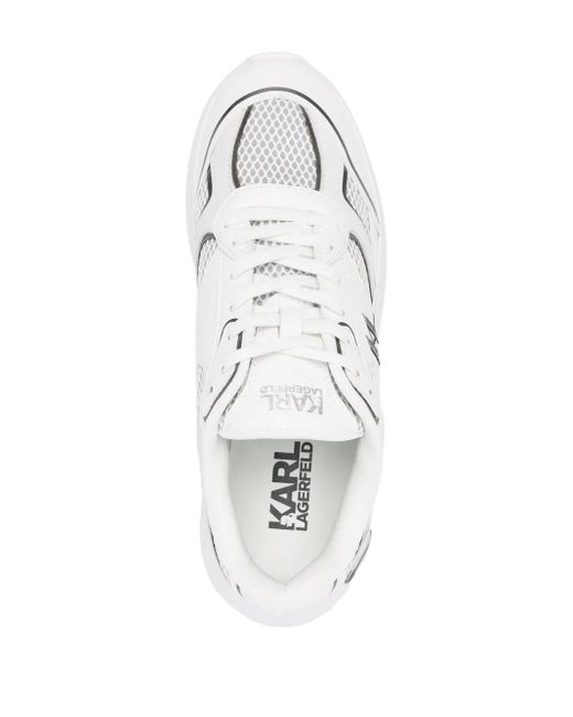 Baskets En Mesh À Motif Monogrammé Karl Lagerfeld pour homme en coloris White