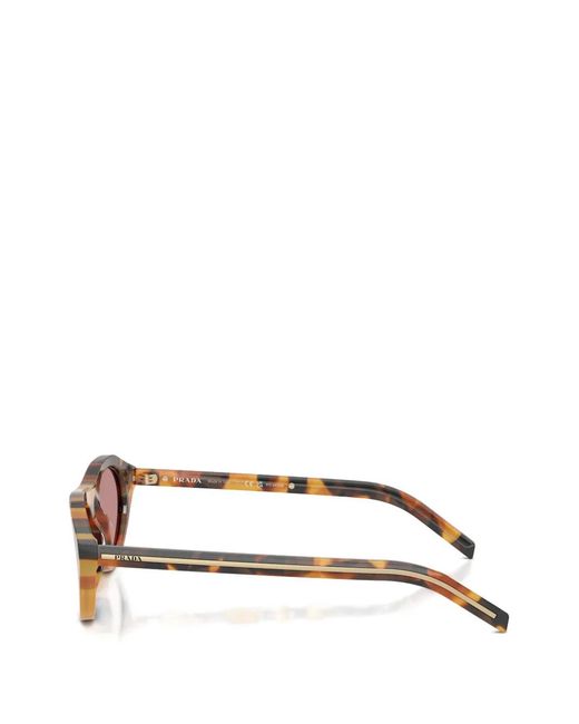 Prada Pink Geometric-Frame Tortoise-Shell Sunglasses