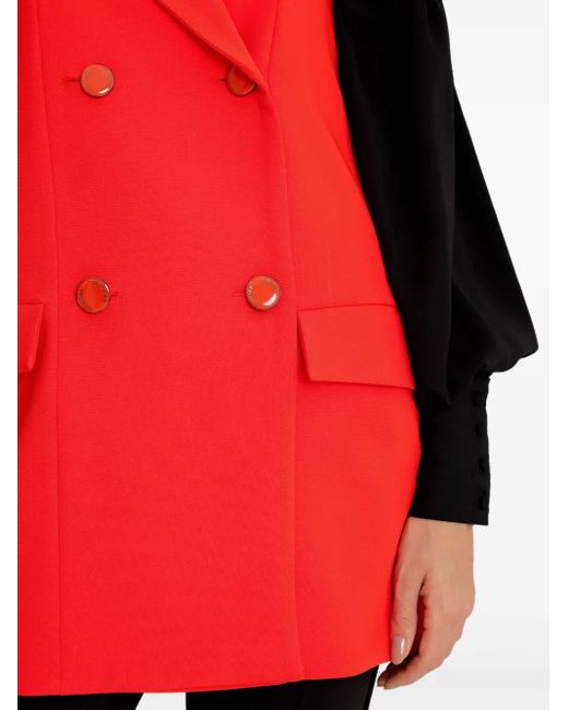 Blazer Sans Manches À Boutonnière Croisée Olympiah en coloris Red