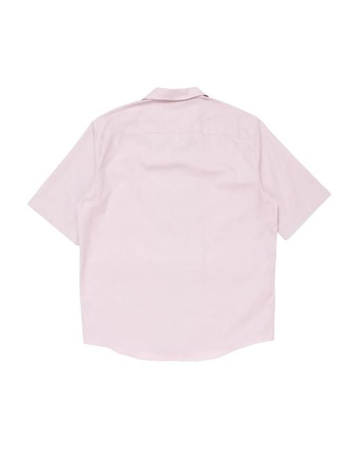 Acne Pink Embroidered-Bow Shirt for men
