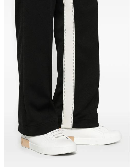Moncler Black Contrast Panel Trousers for men