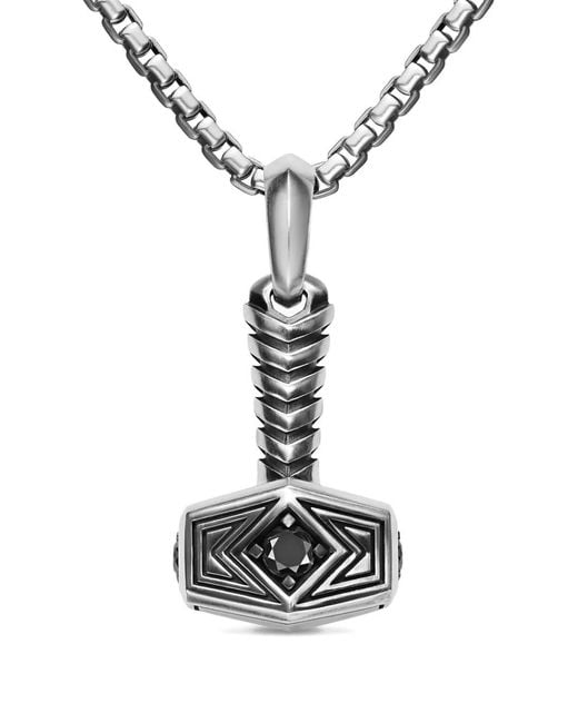 David Yurman White Thor Hammer Amulet for men