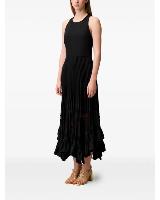 Robe Plissée À Ourlet Volanté Claudie Pierlot en coloris Black