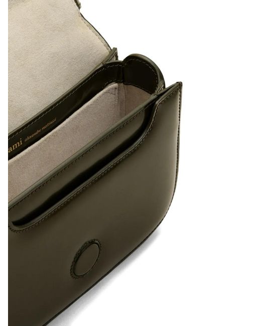 AMI Green Paris Paris Logo-Detail Shoulder Bag